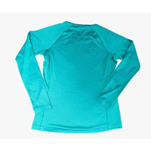 Patagonia Shirt Women Size M Aqua Capilene‎ Midweight Crew Baselayer Cool Cold - Picture 7 of 8